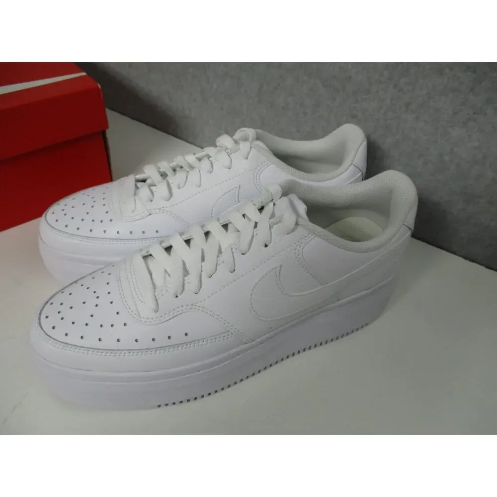 Nike Court Vision Alta Platform White Womens Sz 9.5 Casual Shoes